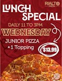 Junior Pizza with 1 Topping Lunch Special