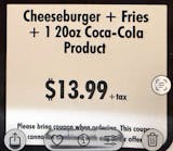 Cheeseburger with Fries & Soda Special