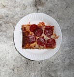 Sicilian Pepperoni Pizza Slice