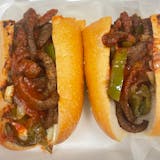 Sausage, Onions & Green Peppers Sandwich