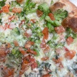 White Tomato & Broccoli Pizza Slice