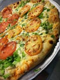 White Broccoli & Tomato Pizza