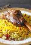 Lamb Shank Mandi Over Rice