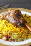 Lamb Shank Mandi Over Rice