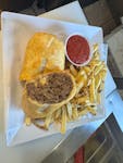 Deep Fried Cheese Steak Wrap