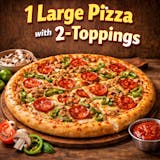 1 Large Pizza with 2-Toppings