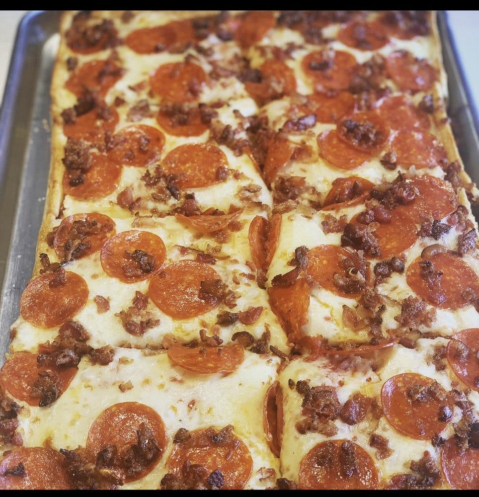 Pepperoni Bacon Sicilian Pizza