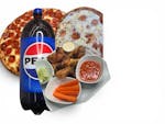 2 Large Pizzas, 30 Wings, and a 2L Soda