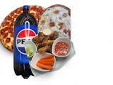 2 Large Pizzas, 30 Wings, and a 2L Soda