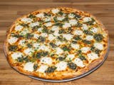 White Spinach Pizza Slice