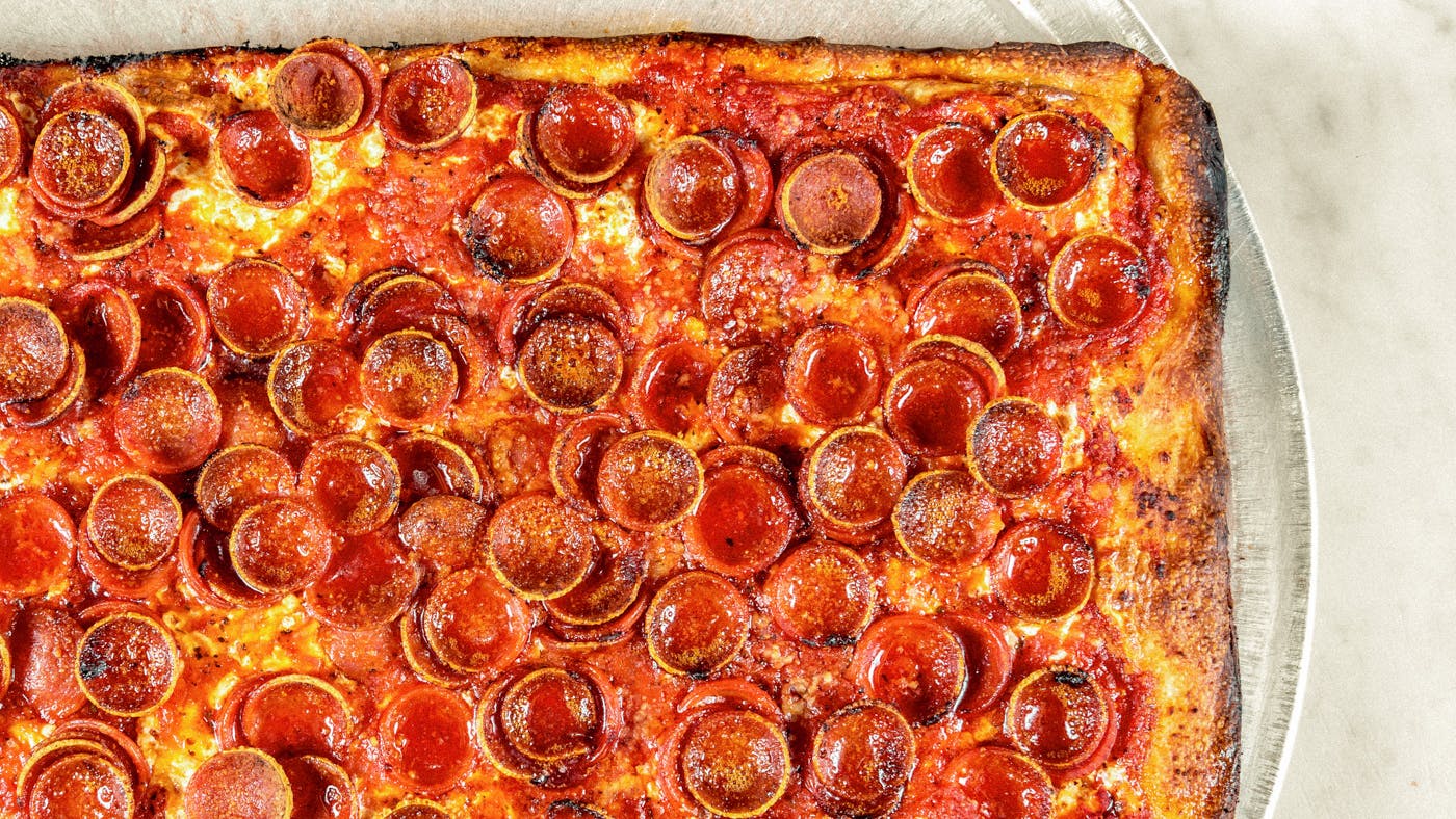 25. Sicilian with Pepperoni (Beef) Pizza