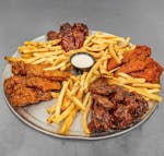 6 Pc Party Wings with Fries