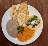  3. One Street Taco and One Cheese Quesadilla