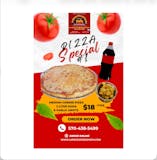 Pizza Special #1 (1-Med Pizza, 6 gk, 1Lrg Soda)