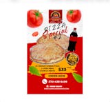 Pizza Special #2 (2-Med Pizzas, 6 gk, 2L)