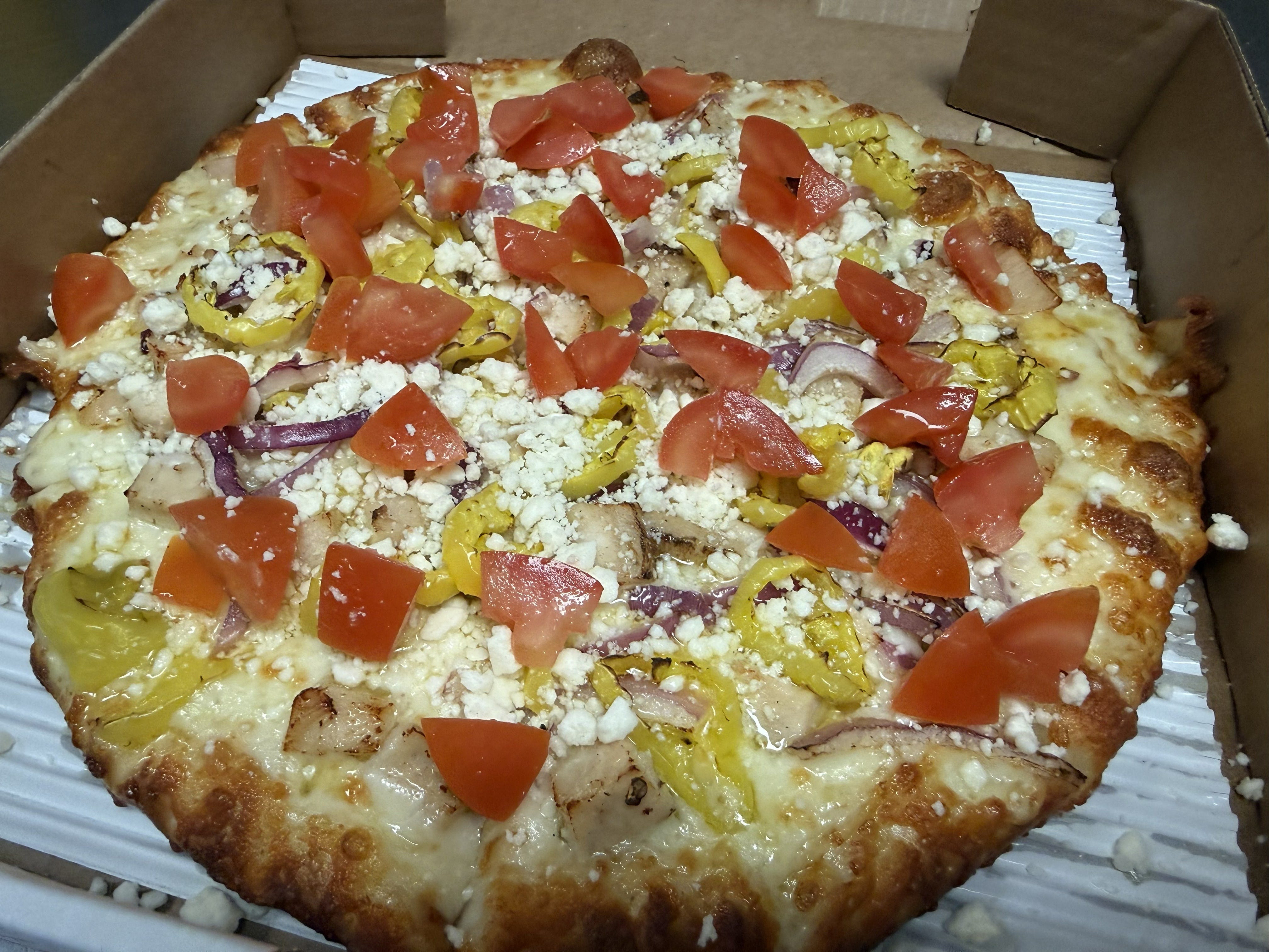 Chicken Mediterranean Pizza