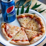 Small Pizza & a Can of Soda Lunch