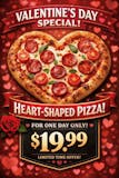 16" Heart Shaped Pizza Special