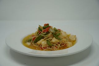 Scallops with Peppers & Onions