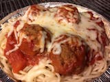 Spaghetti with Meatball Parmesan