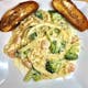 Fettuccine Alfredo with Shrimp & Broccoli