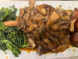 Veal Chop breaded with Portbello Mushrooms