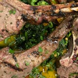 Lamb Chops with Broccoli Rabe - Served with Penne Vodka and side House Salad