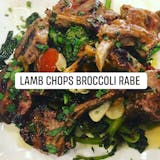 Lamb Chops Broccoli Rabe Cherry Peppers With Heart Ravioli In Pesto - Includes Cesar Salad