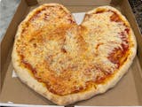 Heart Shaped Cheese Pizza Outlined Heart In Pepperoni Pizza