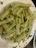 RIGATONI PESTO GRILLED CHICKEN WITH SIDE CESAR SALAD- - GARLIC KNOTS & ZEPPOLES
