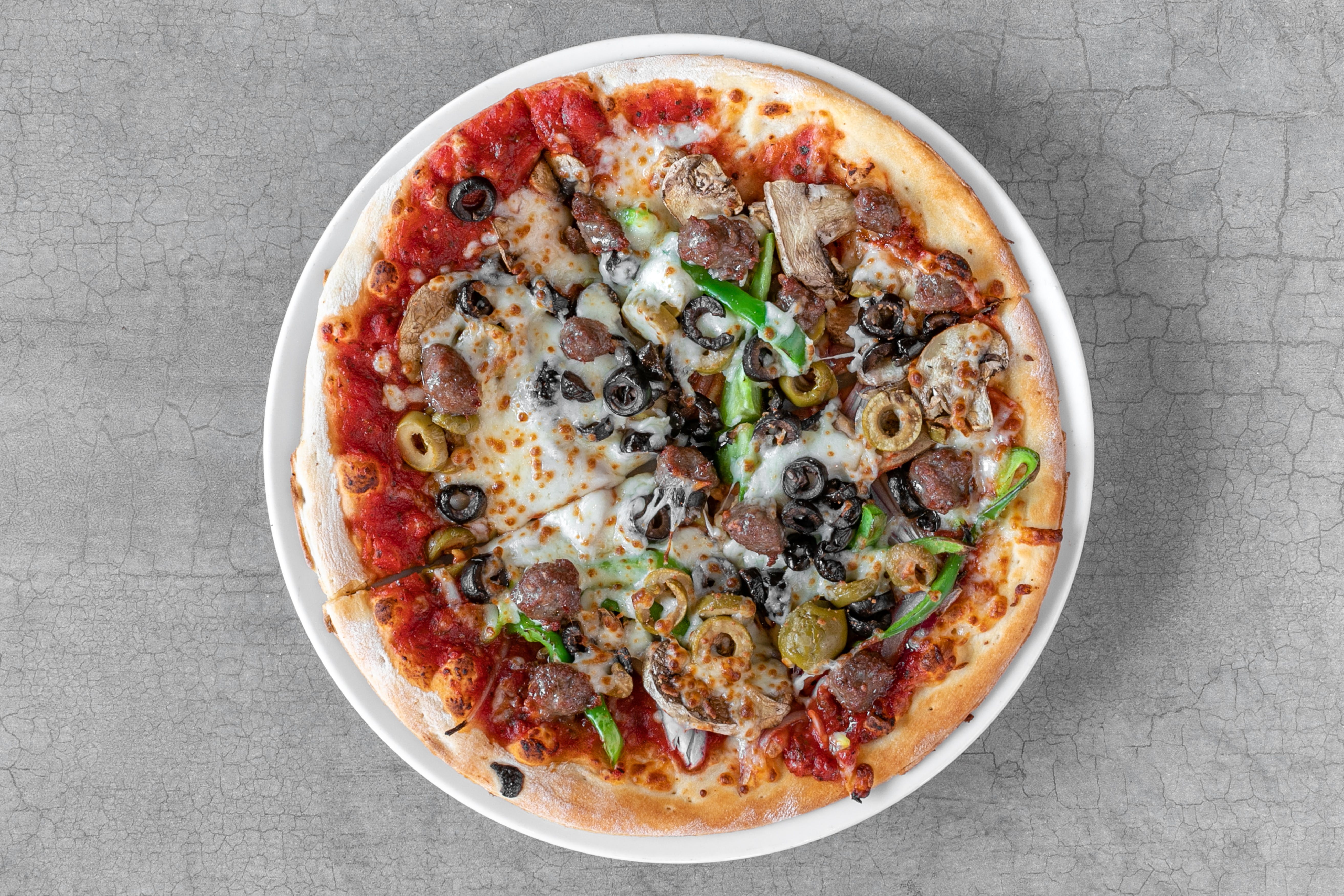 Supreme Deep Dish Pizza