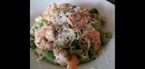 Broccoli Rabe & Shrimp over Linguine