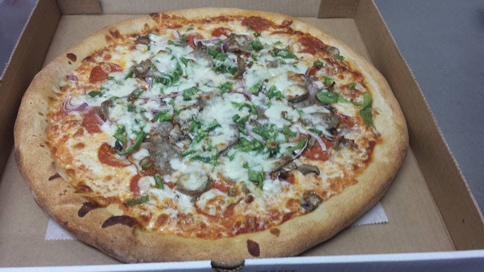 Order Combination Pizza - Small 12'' food online from Moe's Italian Restaurant store, Kenbridge on bringmethat.com