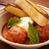 Meatballs with burrata cheese