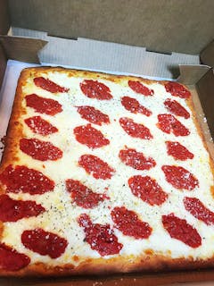 Traditional Sicilian Thick Crust Cheese Pizza