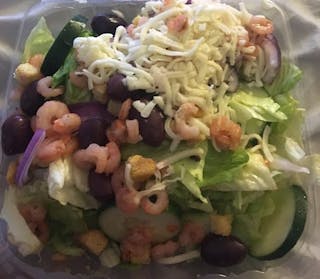 Garden Salad with Grilled Shrimp
