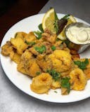 Fried Calamari with Sweet & Spicy Peppers