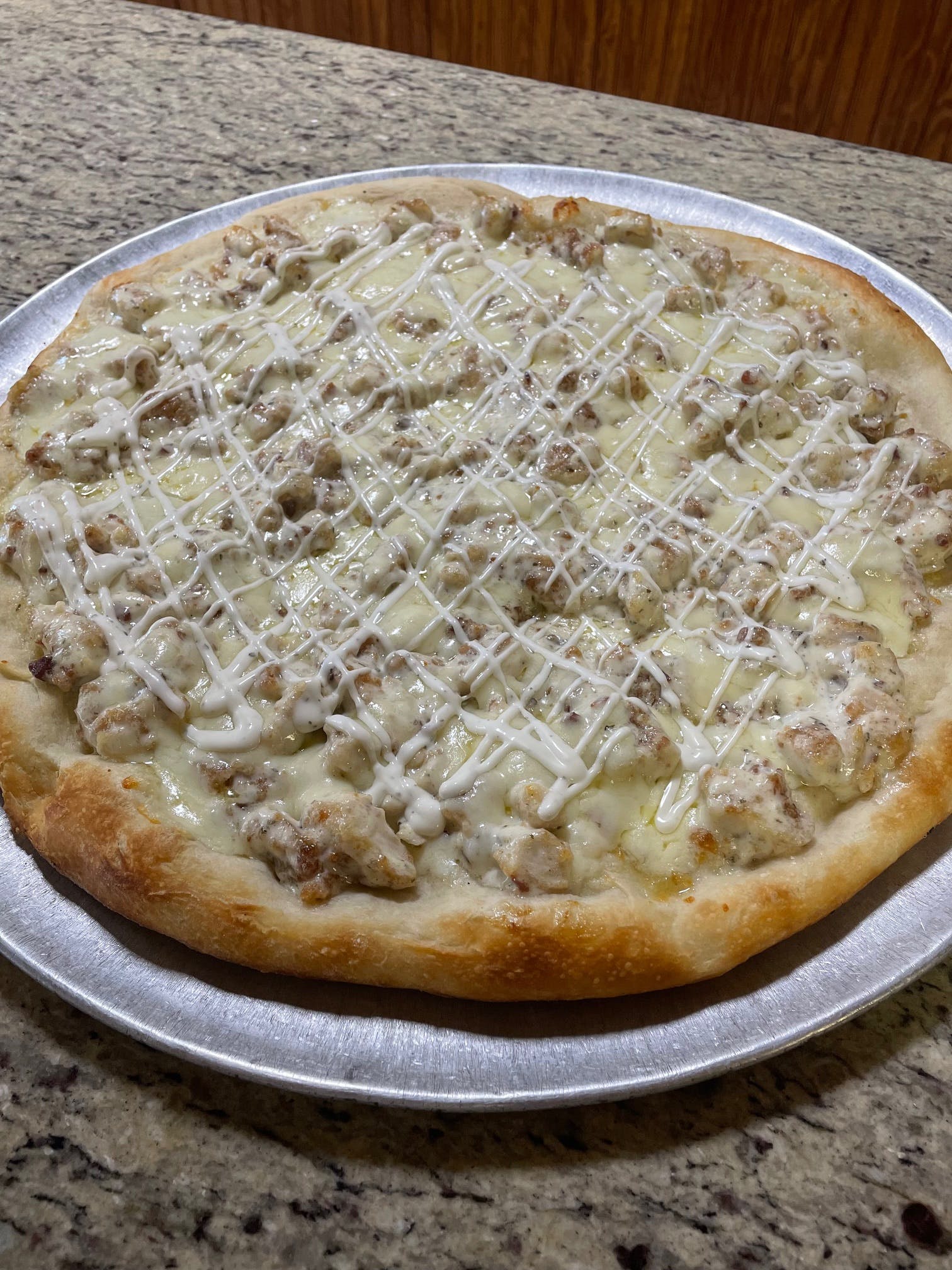 Chicken Bacon Ranch Pizza
