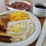 Two Eggs Any Style with Grits & Meat Breakfast