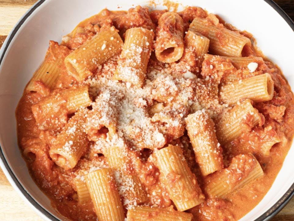Pasta with Homemade Vodka Sauce