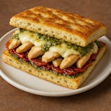 Foccacia pollo e pesto