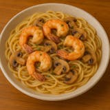 Shrimp Scampi with Mushrooms