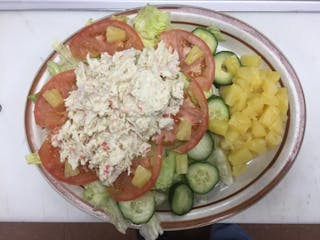 Garden Salad with Tuna Salad