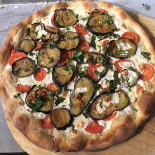 Eggplant Parmigiana Pizza