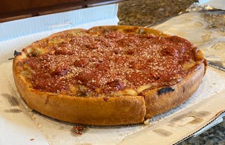 Chicago Style Pan Cheese Pizza