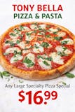 Any Large Speciality Pizza Special