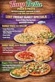 Large Cheese Pizza,Half Tray Pasta with Clam Sauce(Red or White),House Salad,6 Garlic Knots