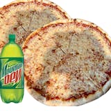 Two Large Plain Pizzas & A Two-Liter Soda Special for $23.99