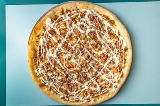 Round Chicken Bacon Ranch Pizza