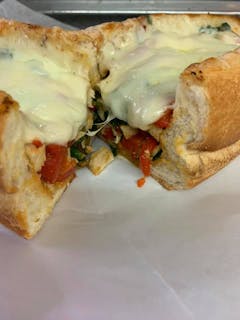 Chicken Cheese Steak Hoagie Sandwich